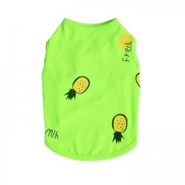 Fashion Pet Spring and Summer Pineapple Pattern Dog Costumes |  Pet Clothes Vest