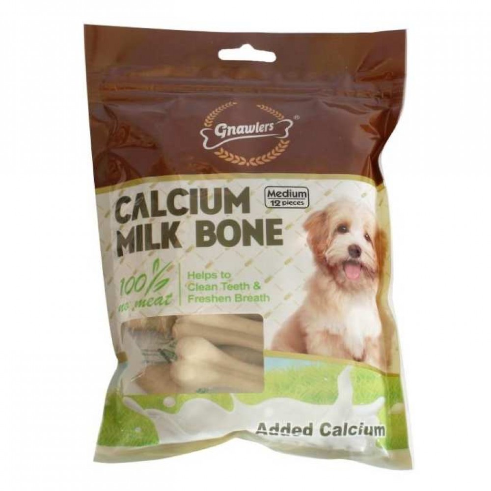 Gnawlers Calcium Milk Bone For Dogs, 270gm - 12 Pieces Mini   Gnawlers Calcium Milk Bone For Dogs, 270gm - 12 Pieces Mini