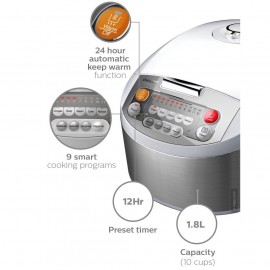 Philips Electric Rice Cooker 1.8L - 24hr Automatic Warm Function