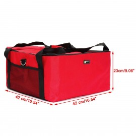 Insulated Thermal Food Delivery Bag-Pizza Delivery Bag (Red)