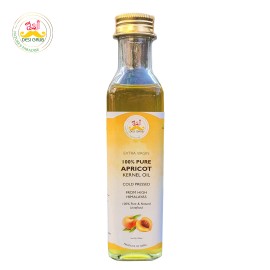 Desi Grub Apricot Kernel Oil Extra Virgin - 100% Pure Cold Pressed from High Himalayas 250 ml 