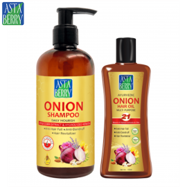 Astaberry Onion Shampoo 300ml & Onion Hair Oil 100ml