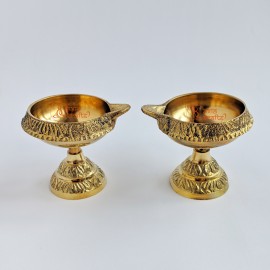 Brass Diyo Set | Kuber Diyo - 1.7 inches