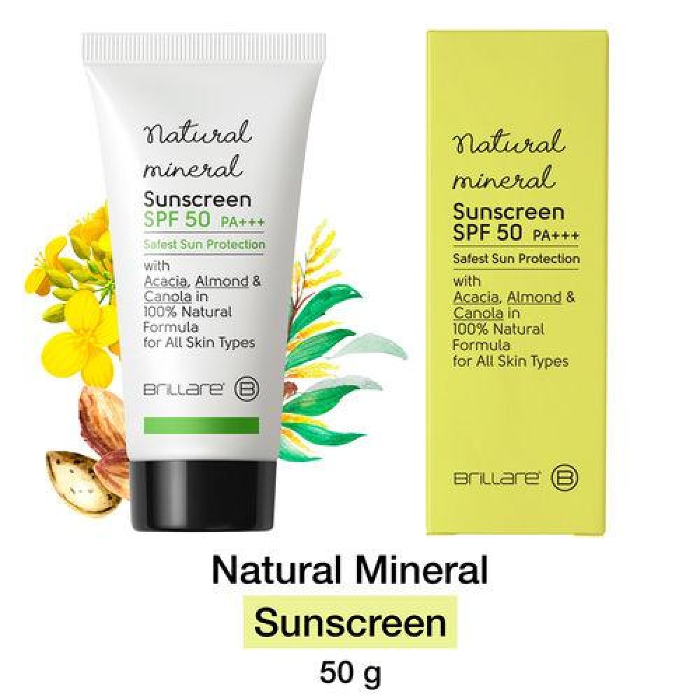 Brillare Science Natural Mineral Sunscreen Spf 50 - 50gm Brillare Science Natural Mineral Sunscreen Spf 50 - 50gm