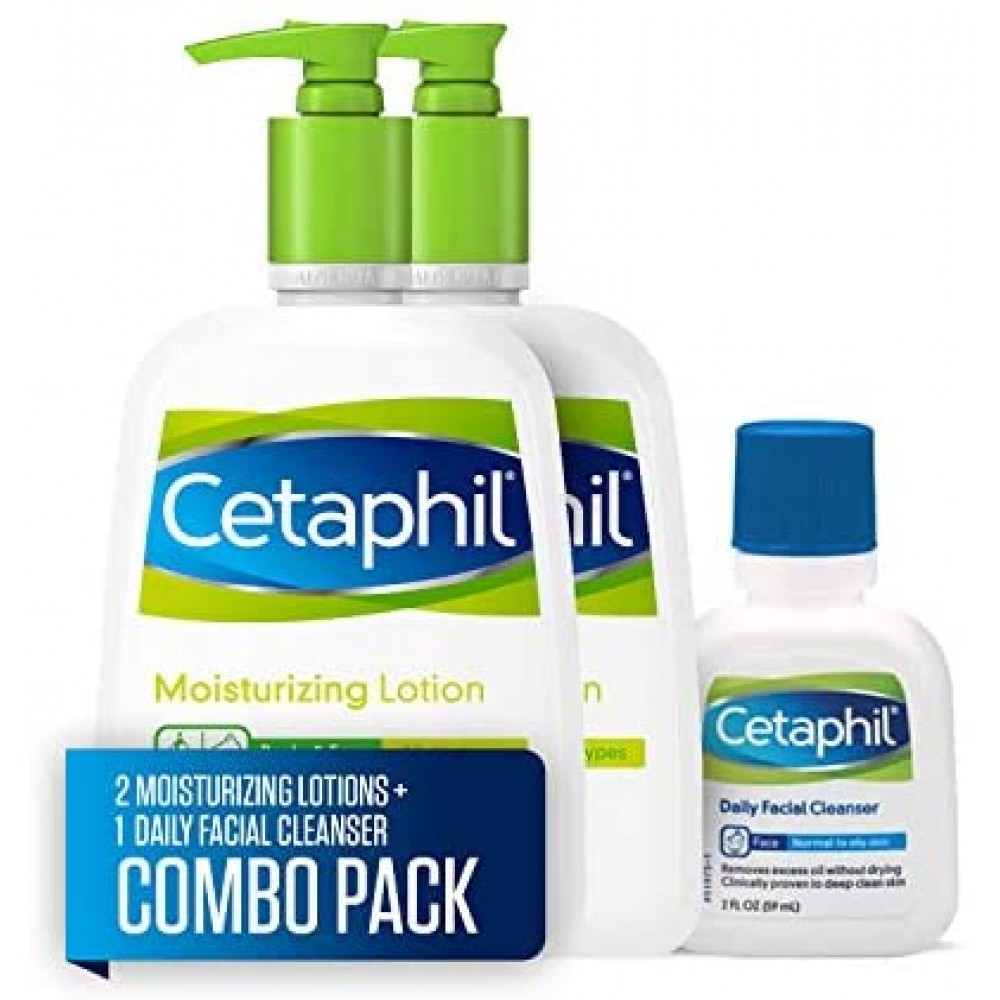 Cetaphil Combo Set - 2 Moisturizing Lotion + 1 Daily Facial Cleanser Cetaphil Combo Set - 2 Moisturizing Lotion + 1 Daily Facial Cleanser