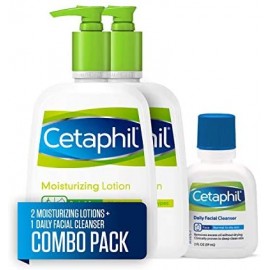 Cetaphil Combo Set - 2 Moisturizing Lotion + 1 Daily Facial Cleanser