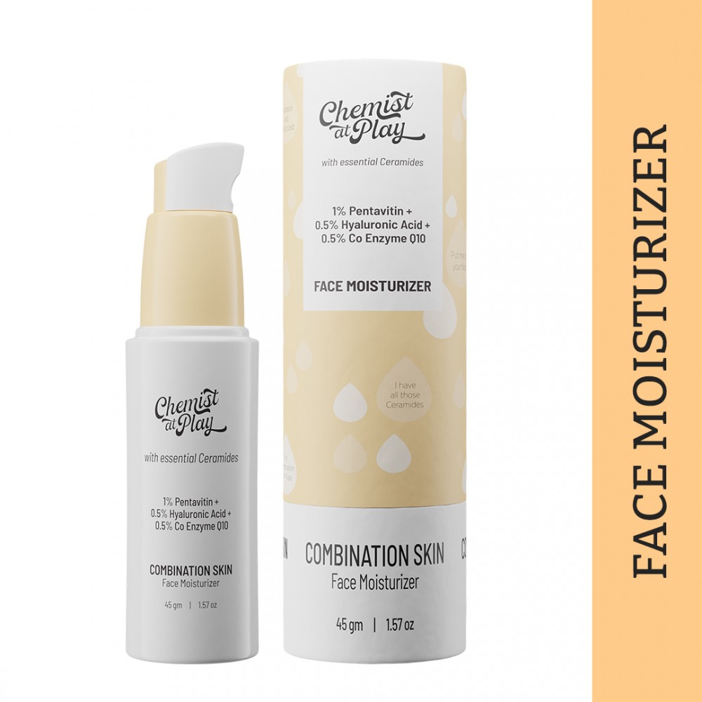 Chemist At Play Face Moisturizer For Combination Skin - 45GM (1% Pentavitin + 0.5% Hyaluronic Acid + 0.5% Co Enzyme Q10) Chemist At Play Face Moisturizer For Combination Skin - 45GM (1% Pentavitin + 0.5% Hyaluronic Acid + 0.5% Co Enzyme Q10)