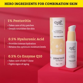 Chemist At Play Face Moisturizer For Combination Skin - 45GM (1% Pentavitin + 0.5% Hyaluronic Acid + 0.5% Co Enzyme Q10) Chemist At Play Face Moisturizer For Combination Skin - 45GM (1% Pentavitin + 0.5% Hyaluronic Acid + 0.5% Co Enzyme Q10)