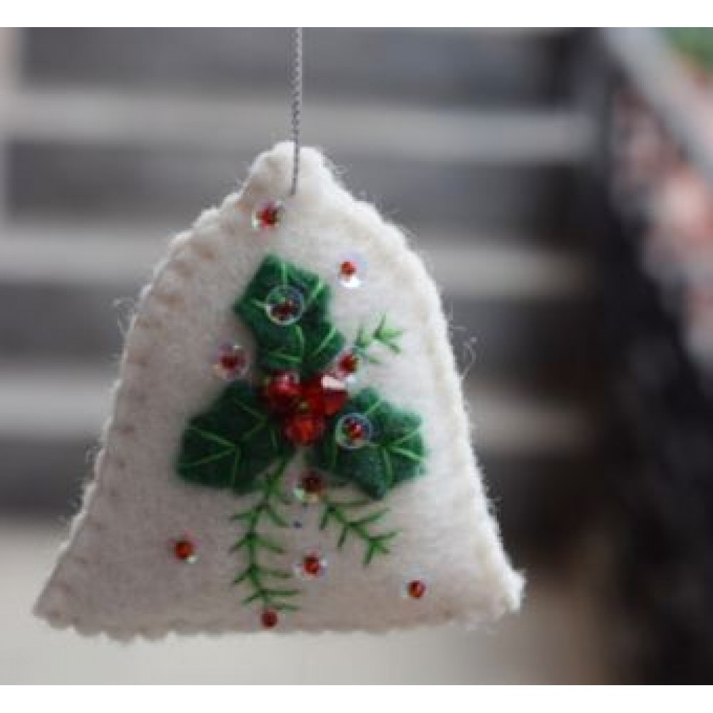Christmas Bell Hanging Decoration With Leaves Christmas Bell Hanging Decoration With Leaves