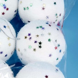 Christmas White Hanging Tree Ball Decoration | Christmas Snowball Decorations & Ornaments - 6 Pcs Christmas White Hanging Tree Ball Decoration | Christmas Snowball Decorations & Ornaments - 6 Pcs