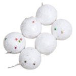 Christmas White Hanging Tree Ball Decoration | Christmas Snowball Decorations & Ornaments - 6 Pcs Christmas White Hanging Tree Ball Decoration | Christmas Snowball Decorations & Ornaments - 6 Pcs