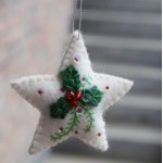 Christmas Star Hanging Decoration With Leaves Christmas Star Hanging Decoration With Leaves