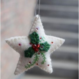 Christmas Star Hanging Decoration With Leaves