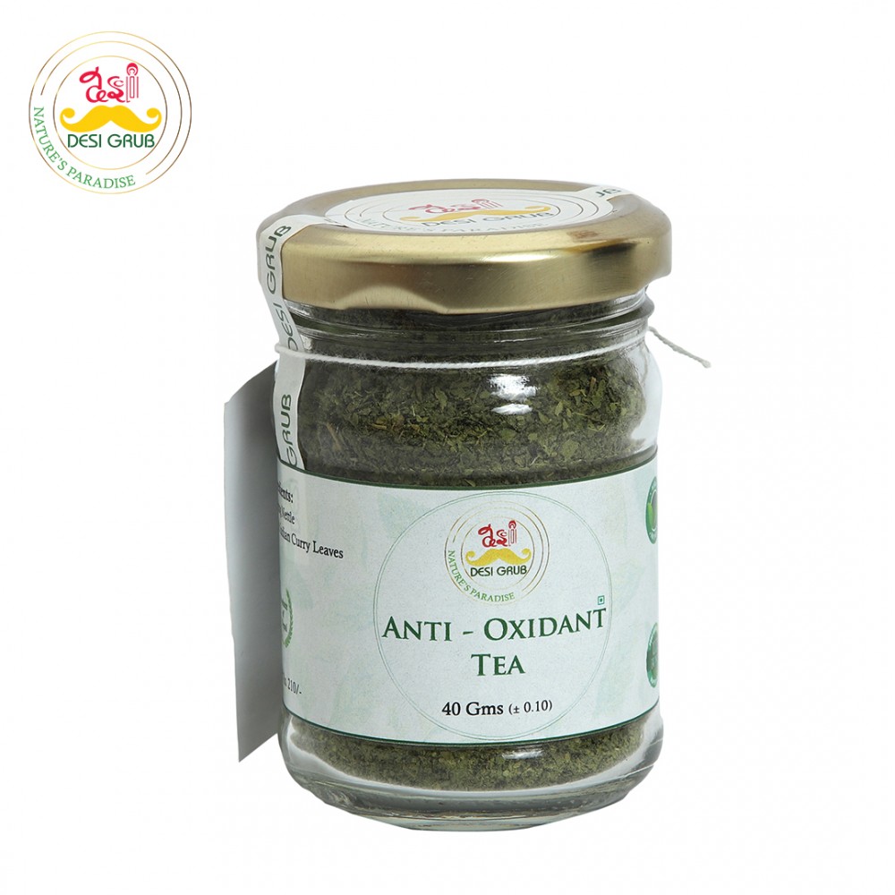 Desi Grub Herbal Antioxidant (Stinging Nettle & Curry Leaves) Tea 40 Gms  Desi Grub Herbal Antioxidant (Stinging Nettle & Curry Leaves) Tea 40 Gms