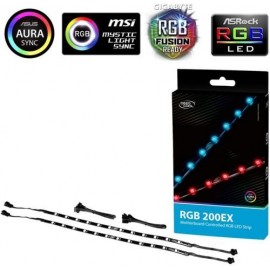 DEEPCOOL RGB LED Strip, SYNC Controlled via 12V RGB 4-pin Header on Motherboard, SYNC with Other 12V RGB Devices DEEPCOOL RGB LED Strip, SYNC Controlled via 12V RGB 4-pin Header on Motherboard, SYNC with Other 12V RGB Devices