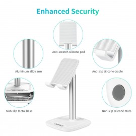 CHOETECH Adjustable Phone Stand Aluminum Metal Angle Height Tablet Stand on Desk CHOETECH Adjustable Phone Stand Aluminum Metal Angle Height Tablet Stand on Desk