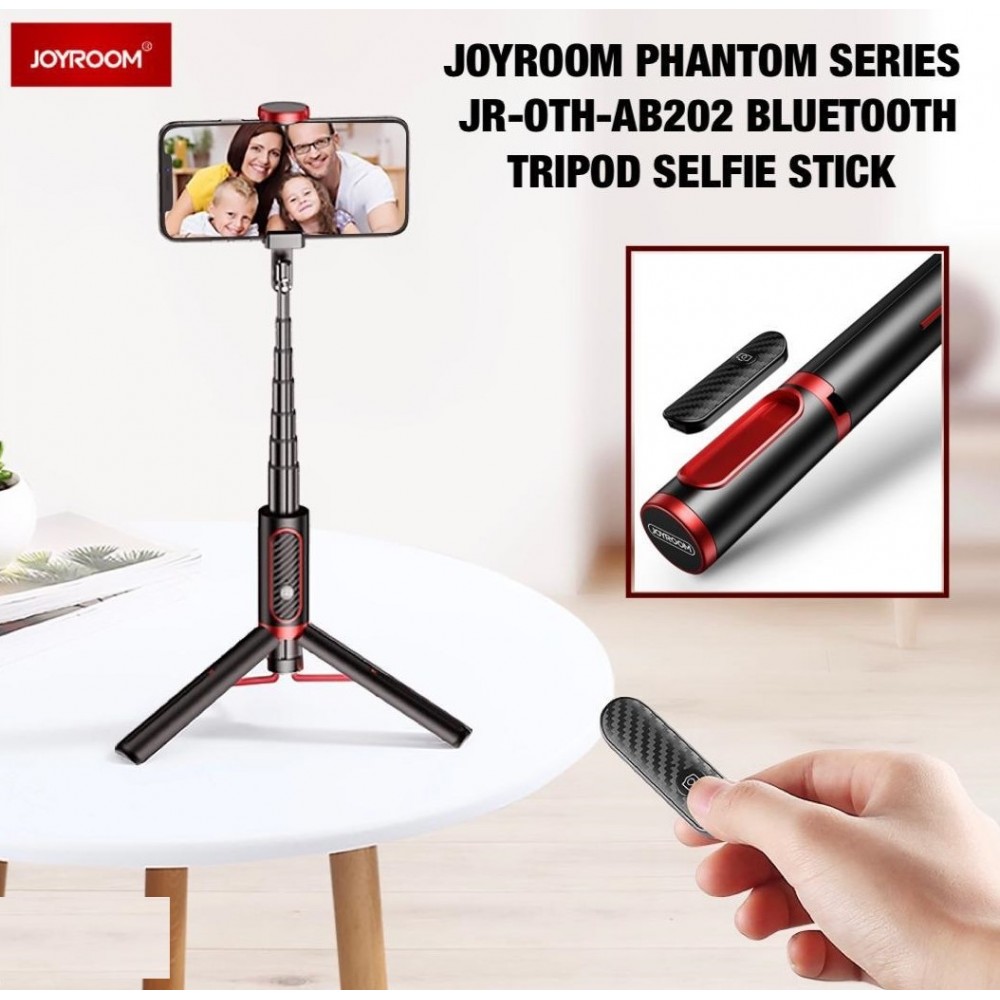 JR-Oth-AB202 Phantom Series Tripod BT Wireless Selfie Stick-Black JR-Oth-AB202 Phantom Series Tripod BT Wireless Selfie Stick-Black