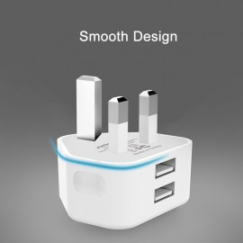 Joyroom JR-L206 2.4A Dual USB Ports Wall Charger Adapter - UK Plug