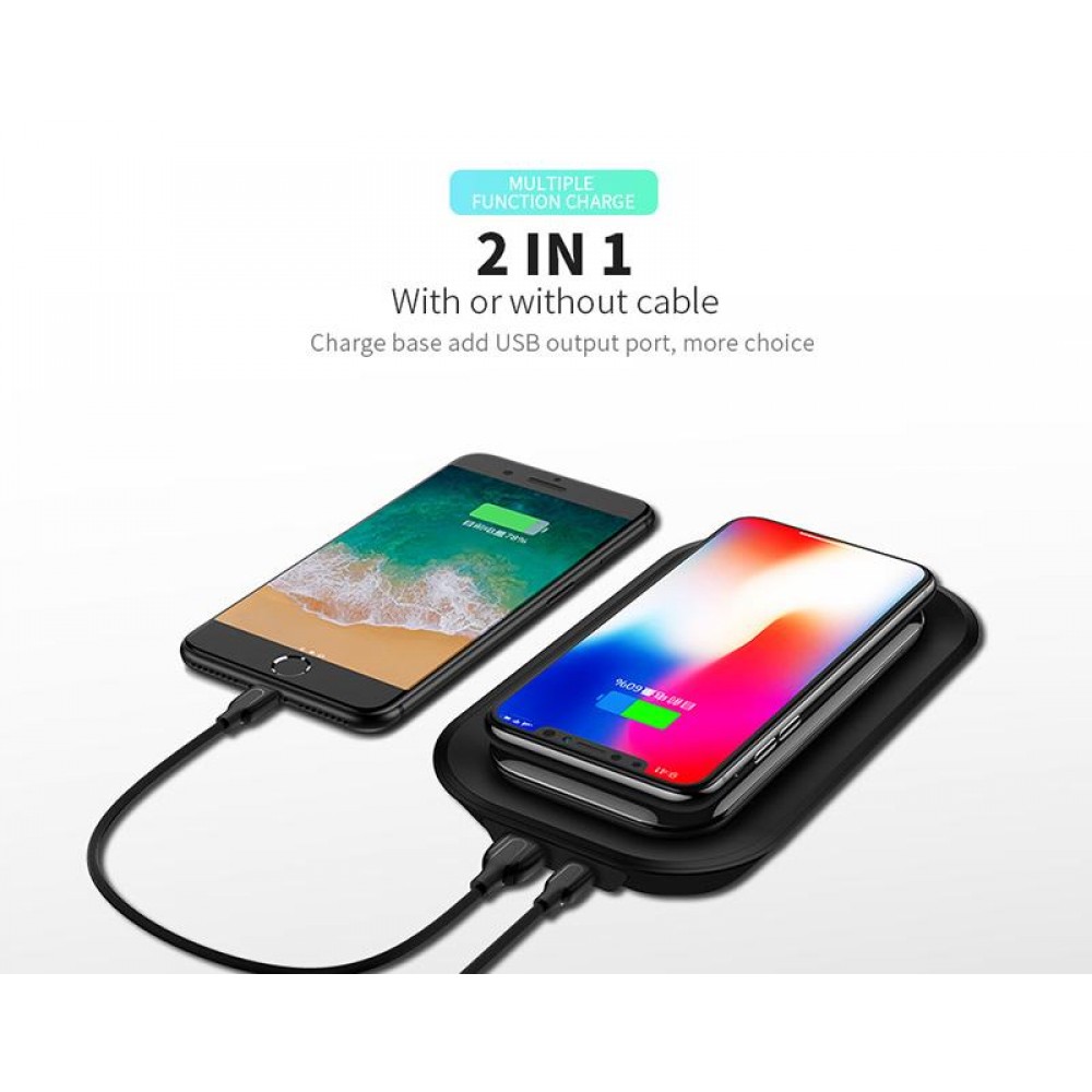 D-T199 Dual Use Wireless Power Bank- (10000mAh)-Black D-T199 Dual Use Wireless Power Bank- (10000mAh)-Black