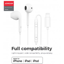 JR-EP4 Ben Series Lightning earphone-white