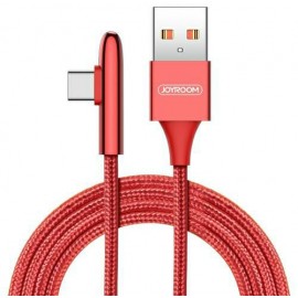 JOYROOM S-M98K 3A USB-C / Type-C Bullet Shape Quick Charging + Transmission Nylon Braided Data Cable 1.2m