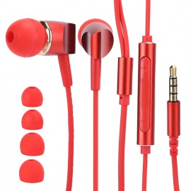 JR-E209 Metal Wired Earphone-Red-For-Android-Phones JR-E209 Metal Wired Earphone-Red-For-Android-Phones