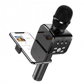 JOYROOM JR-MC3 Wireless Bluetooth External K Song Microphone with Holder-Black
