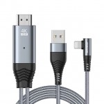 SY-35L1 Lightning to HDMI 4K mirroring cable 3m-gray SY-35L1 Lightning to HDMI 4K mirroring cable 3m-gray