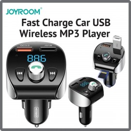 JR-CL02 Shadow Series Car Bluetooth MP3 Player Car Kit, Support TF Card & U Disk & Bluetooth Calling & QC3.0 Flash Charging