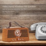 Newrixing NR-4013 Retro Manchurian Ash Texture Hand Wireless Fm Speaker With Call Function Newrixing NR-4013 Retro Manchurian Ash Texture Hand Wireless Fm Speaker With Call Function