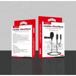 Type C GL140 Lavalier Microphone with Headphone playback interface & Easy Clip On