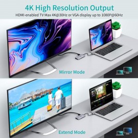 CHOETECH 9-In-1 USB-C Multi Port Adapter HUB-M15 With 6 Month Warranty CHOETECH 9-In-1 USB-C Multi Port Adapter HUB-M15 With 6 Month Warranty