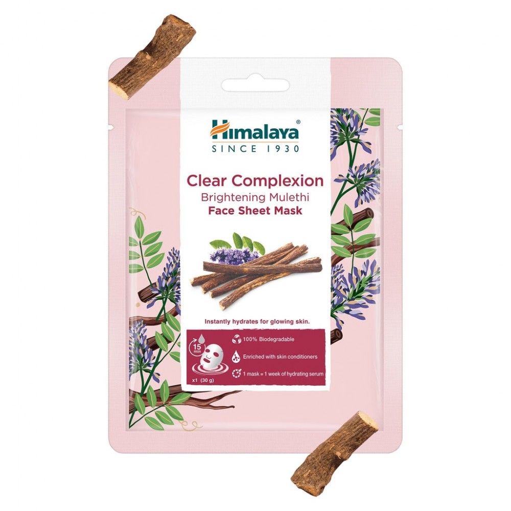 Himalaya Clear Complexion Brightening Mulethi Face Sheet Mask Himalaya Clear Complexion Brightening Mulethi Face Sheet Mask
