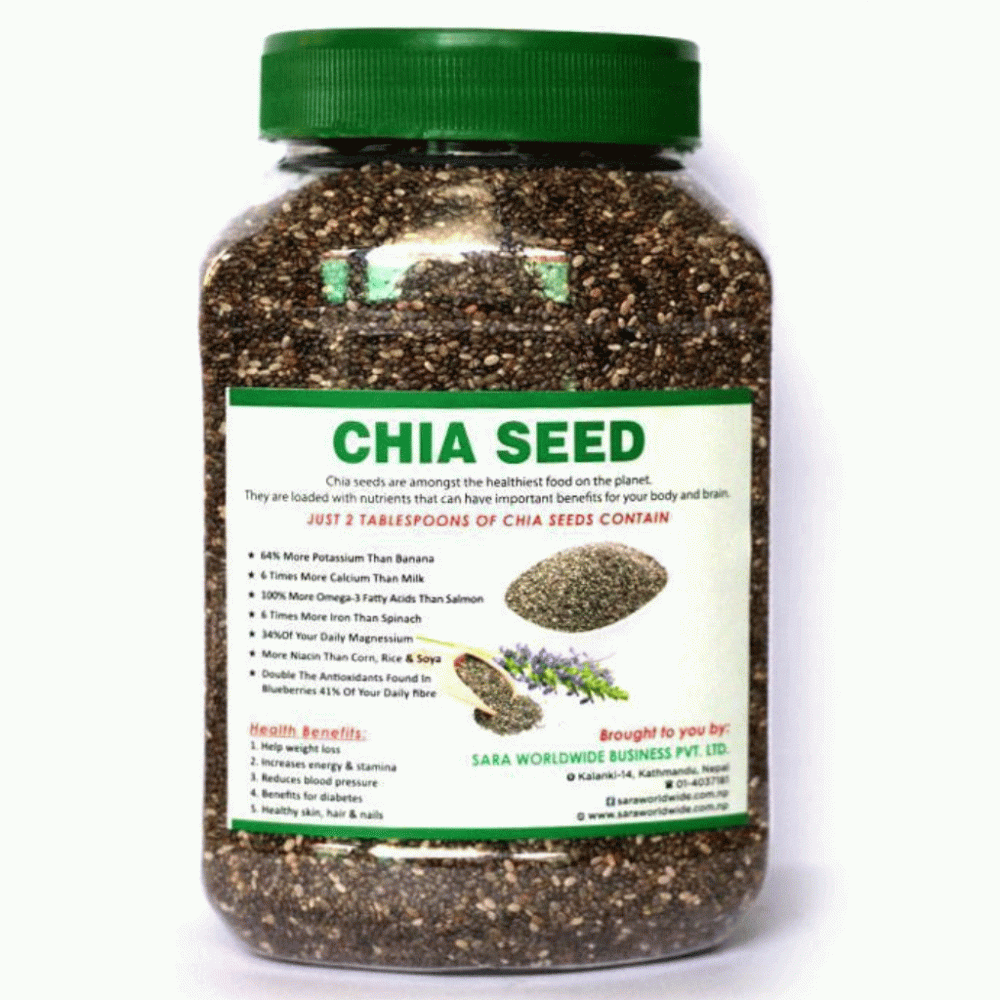 Chia Seed - चियाको बिउ - 1000 Grams | Health And Nutrition Chia Seed - चियाको बिउ - 1000 Grams | Health And Nutrition