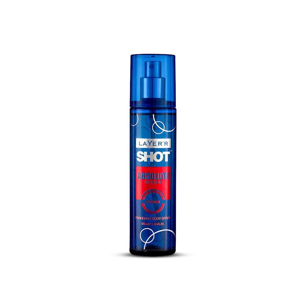 LAYER'R Shot Absolute Series Power Body Spray - 135ml For Men