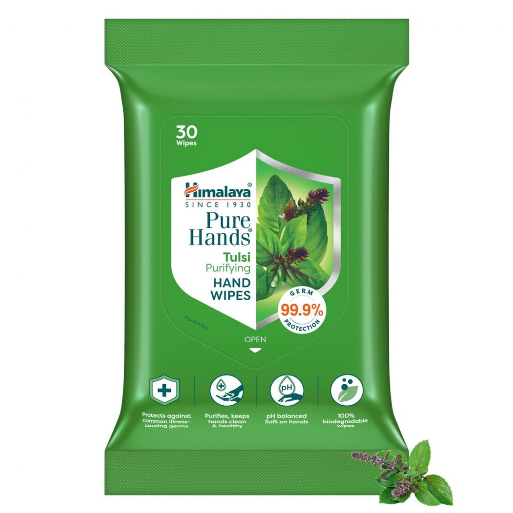 Himalaya Pure Hands Tulsi Purifying Hand Wipes - 30 Wipes Himalaya Pure Hands Tulsi Purifying Hand Wipes - 30 Wipes