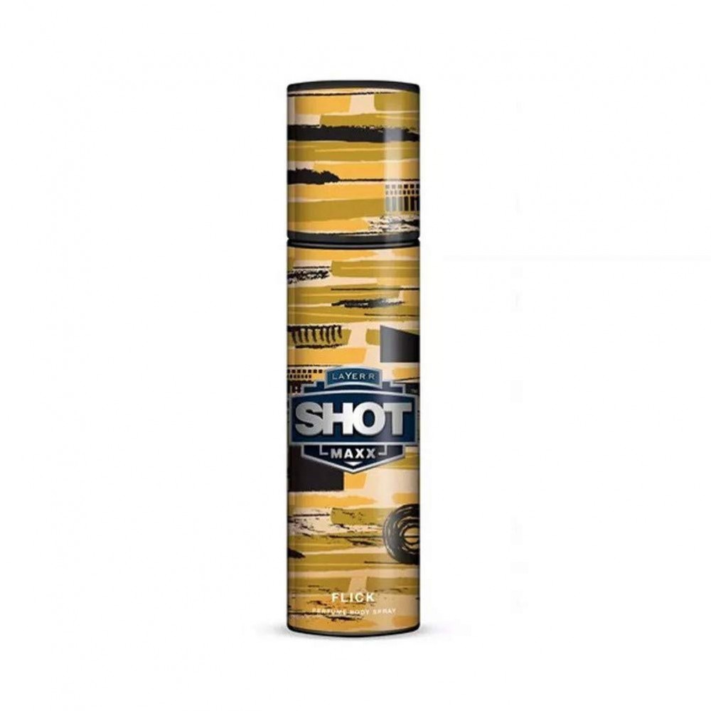 LAYER'R Shot Maxx Perfume Body Spray- Flick (125ml) LAYER'R Shot Maxx Perfume Body Spray- Flick (125ml)
