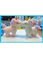 Unicorn Stuffed Soft Toy - Pink/White
