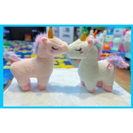 Unicorn Stuffed Soft Toy - Pink/White