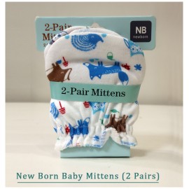 New Born Baby Mittens - 2 Pairs
