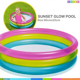INTEX Sunset Glow Baby bath tub 86*25cm Inflatable Swimming Pool (Multicolor)