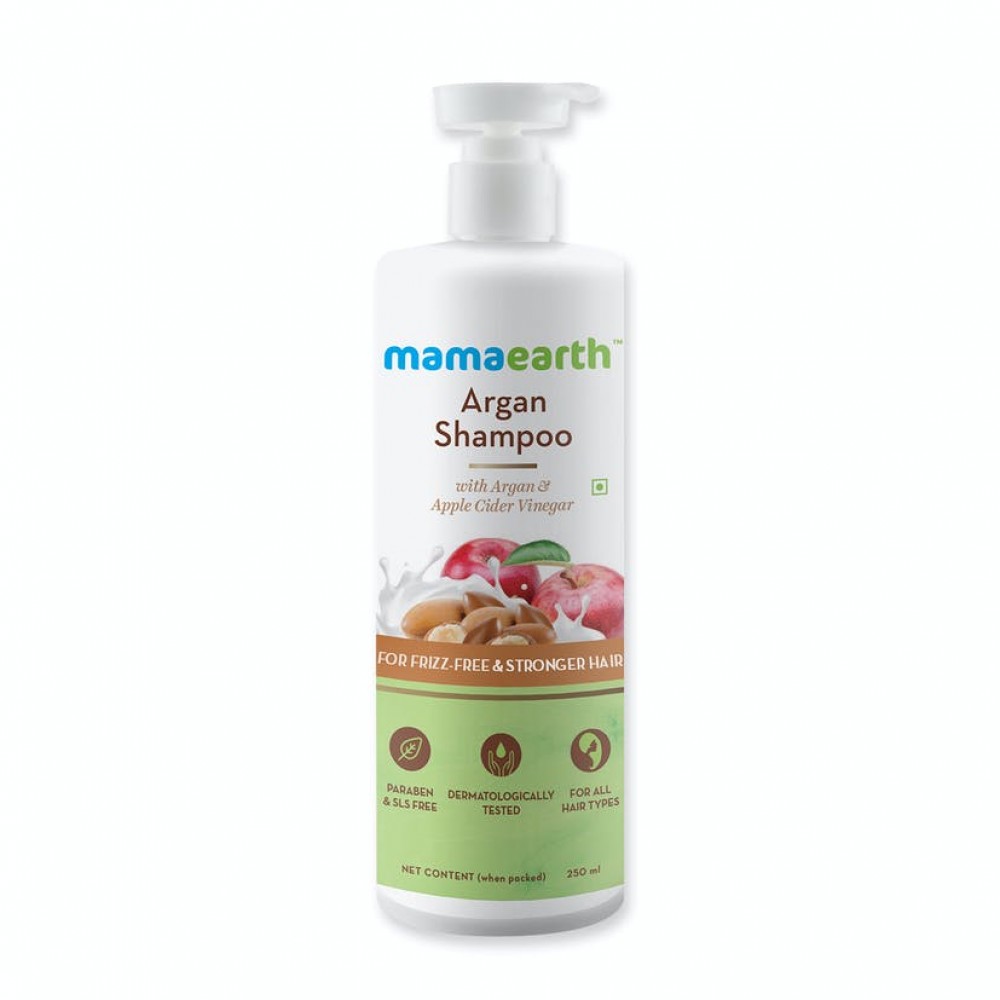 Mamaearth Argan Shampoo with Argan and Apple Cider Vinegar for Frizz-free and Stronger Hair - 250ml Mamaearth Argan Shampoo with Argan and Apple Cider Vinegar for Frizz-free and Stronger Hair - 250ml