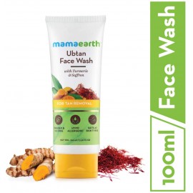 Mamaearth Ubtan Face Wash with Turmeric & Saffron for Tan Removal - 100ml