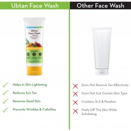 Mamaearth Ubtan Face Wash with Turmeric & Saffron for Tan Removal - 100ml Mamaearth Ubtan Face Wash with Turmeric & Saffron for Tan Removal - 100ml