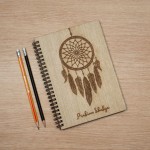 Customized A5 Dream-Catcher Notebook | wooden cover Customized A5 Dream-Catcher Notebook | wooden cover