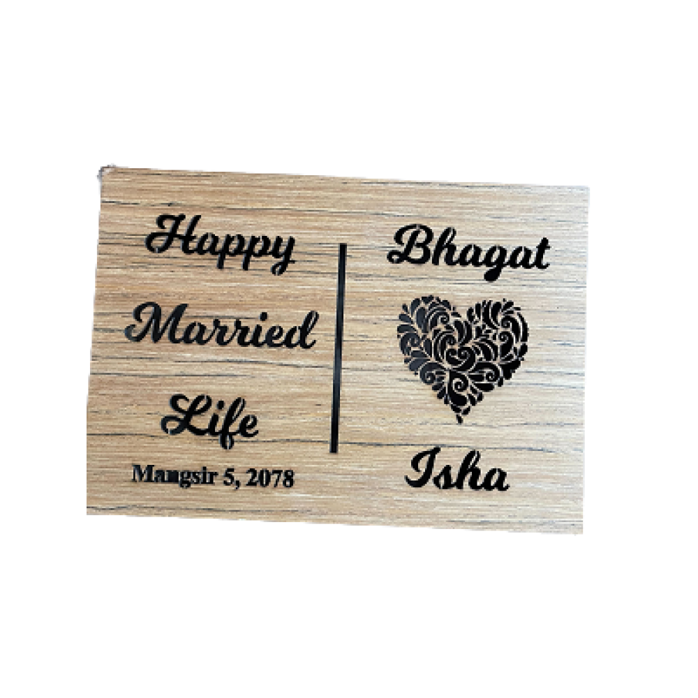 Personalized Wooden Name Plate for Couples Personalized Wooden Name Plate for Couples