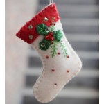 Christmas Stocking Hanging Decoration With Leaves Christmas Stocking Hanging Decoration With Leaves