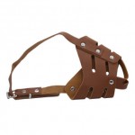 Leather Dog Muzzle Mask - Brown Leather Dog Muzzle Mask - Brown
