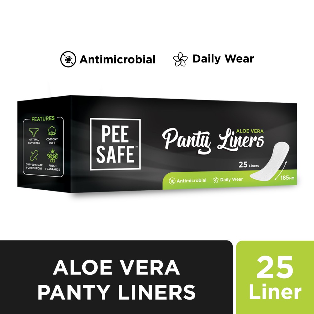 Pee Safe Aloe Vera Panty Liners - Pack of 25 Pee Safe Aloe Vera Panty Liners - Pack of 25