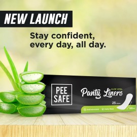 Pee Safe Aloe Vera Panty Liners - Pack of 25 Pee Safe Aloe Vera Panty Liners - Pack of 25